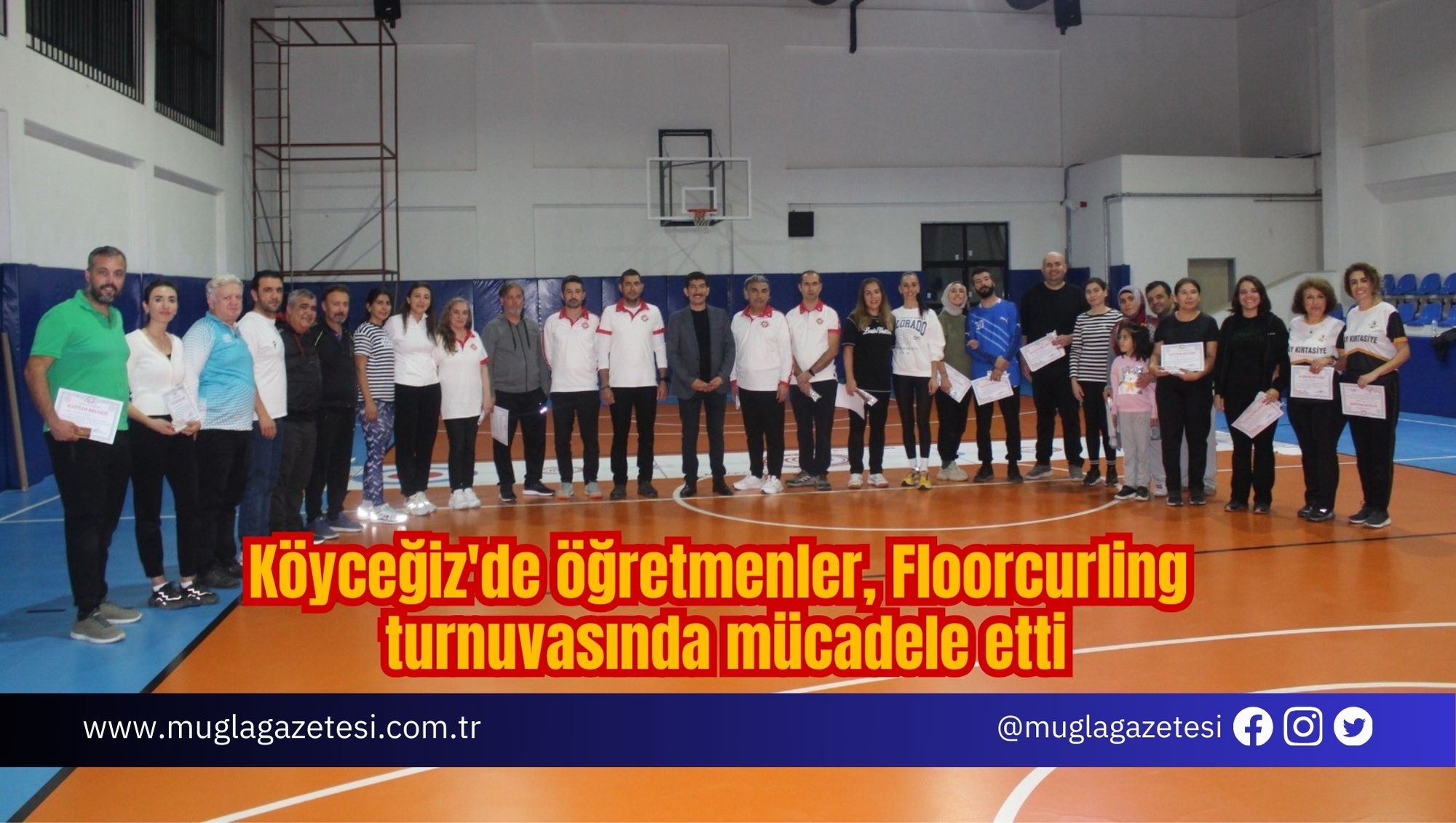 Köyceğiz'de öğretmenler, Floorcurling turnuvasında mücadele etti