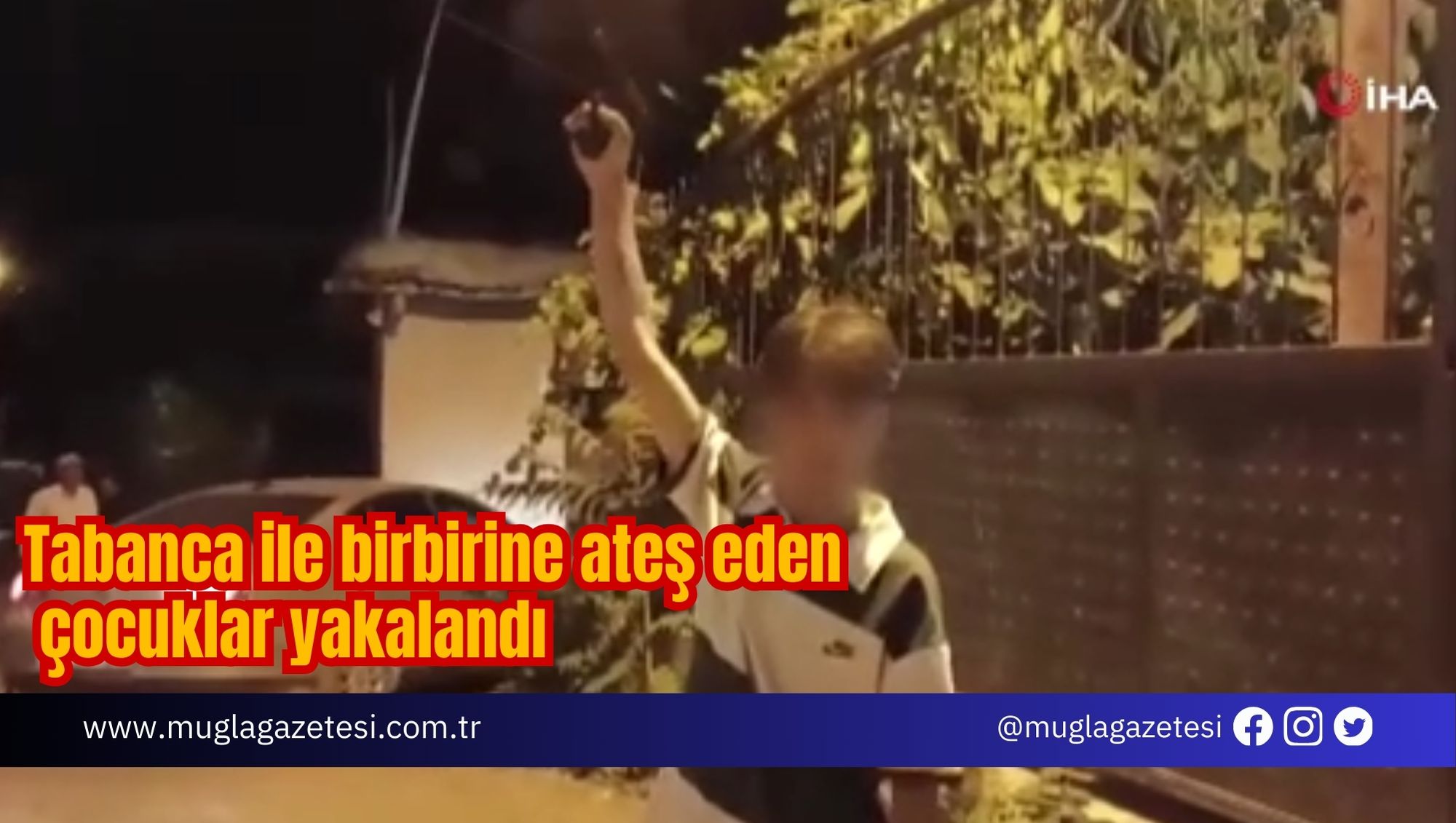 Tabanca ile birbirine ateş eden çocuklar yakalandı