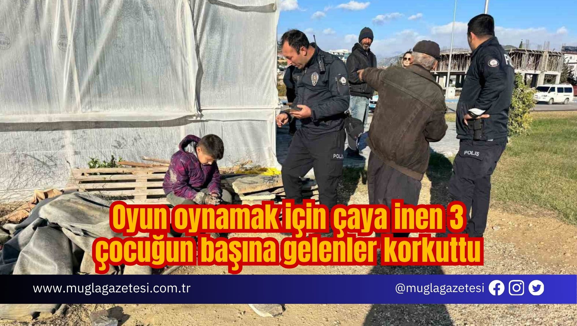 Oyun oynamak için çaya inen 3 çocuğun başına gelenler korkuttu