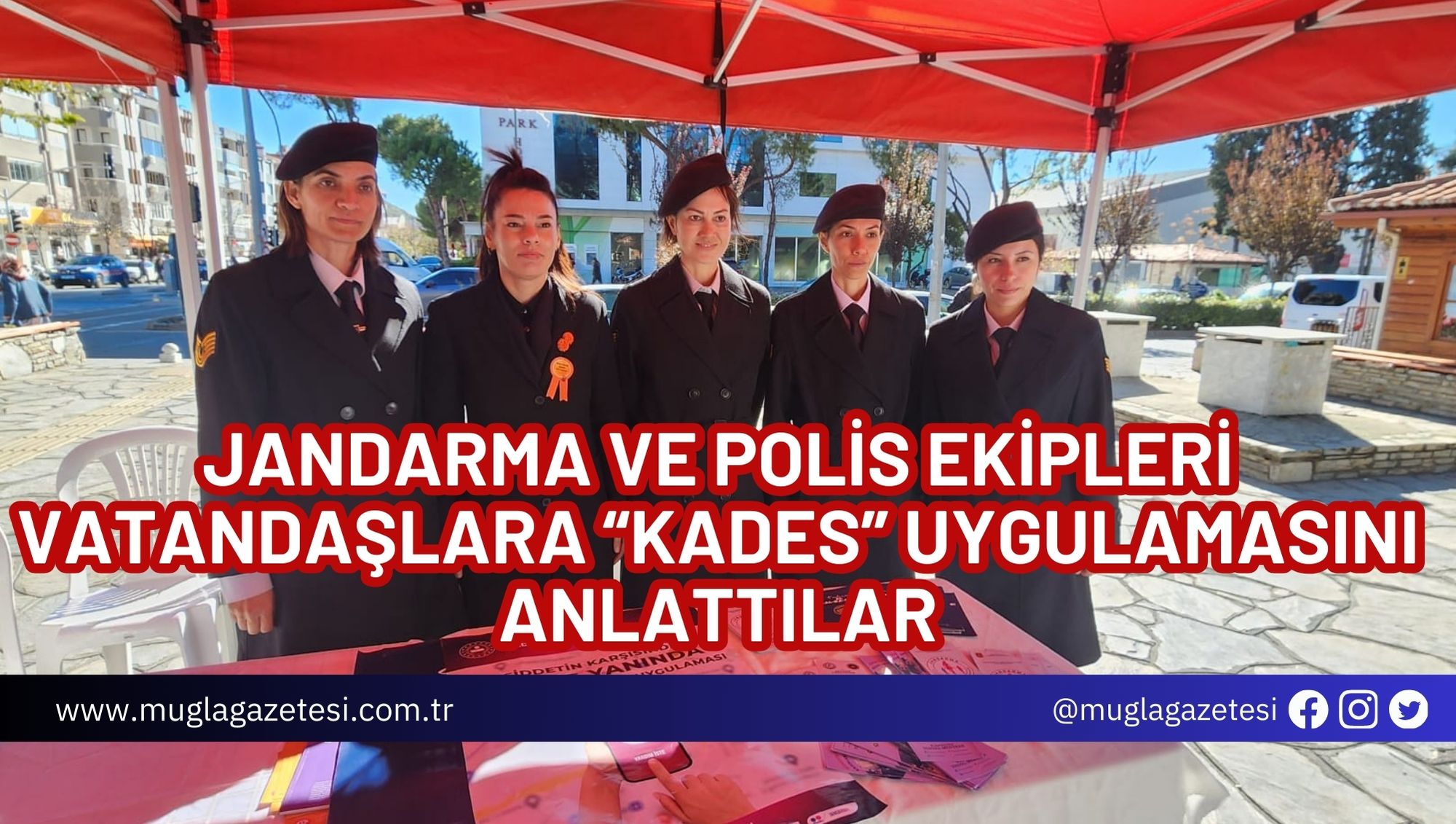 JANDARMA VE POLİS EKİPLERİ VATANDAŞLARA “KADES” UYGULAMASINI ANLATTILAR