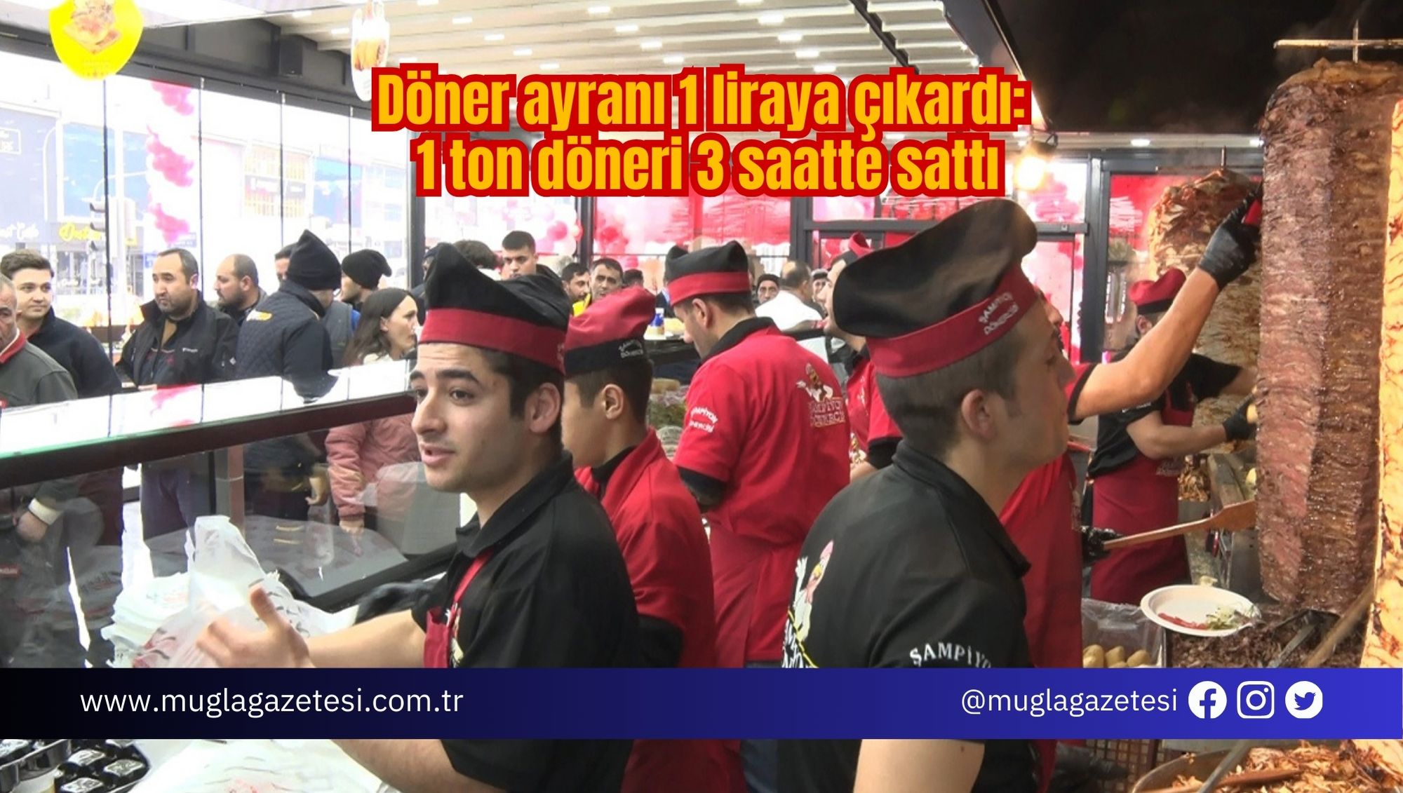 Döner ayranı 1 liraya çıkardı: 1 ton döneri 3 saatte sattı