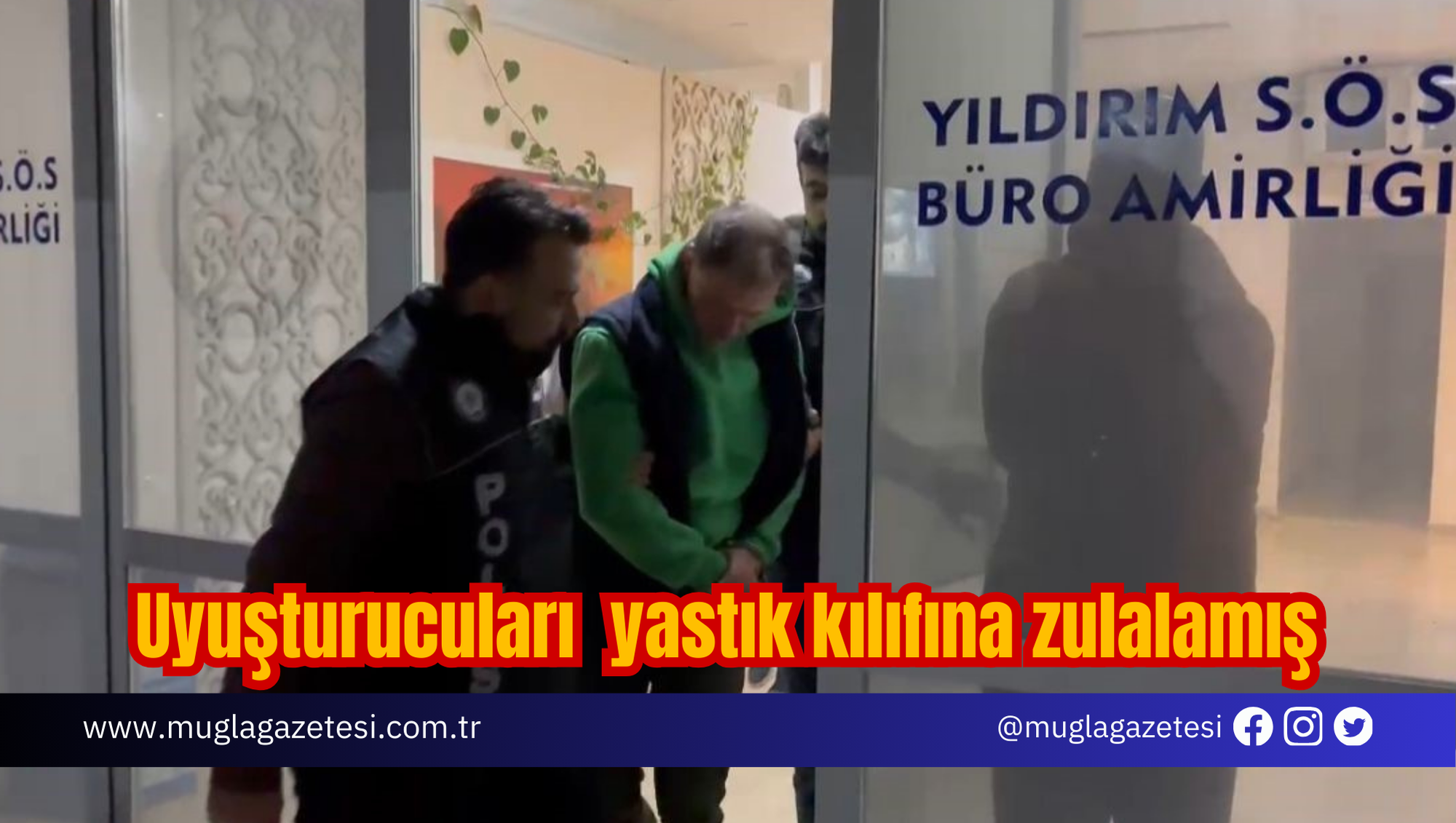 Uyuşturucuları  yastık kılıfına zulalamış