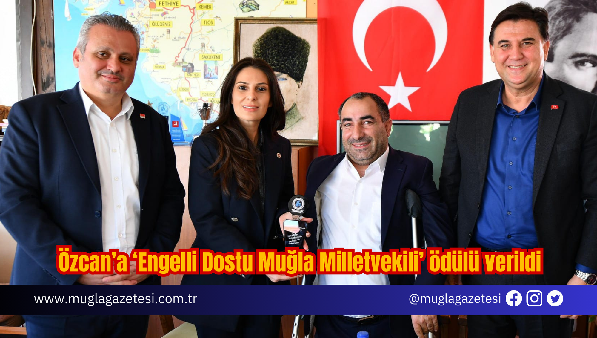 Özcan’a ‘Engelli Dostu Muğla Milletvekili’ ödülü verildi