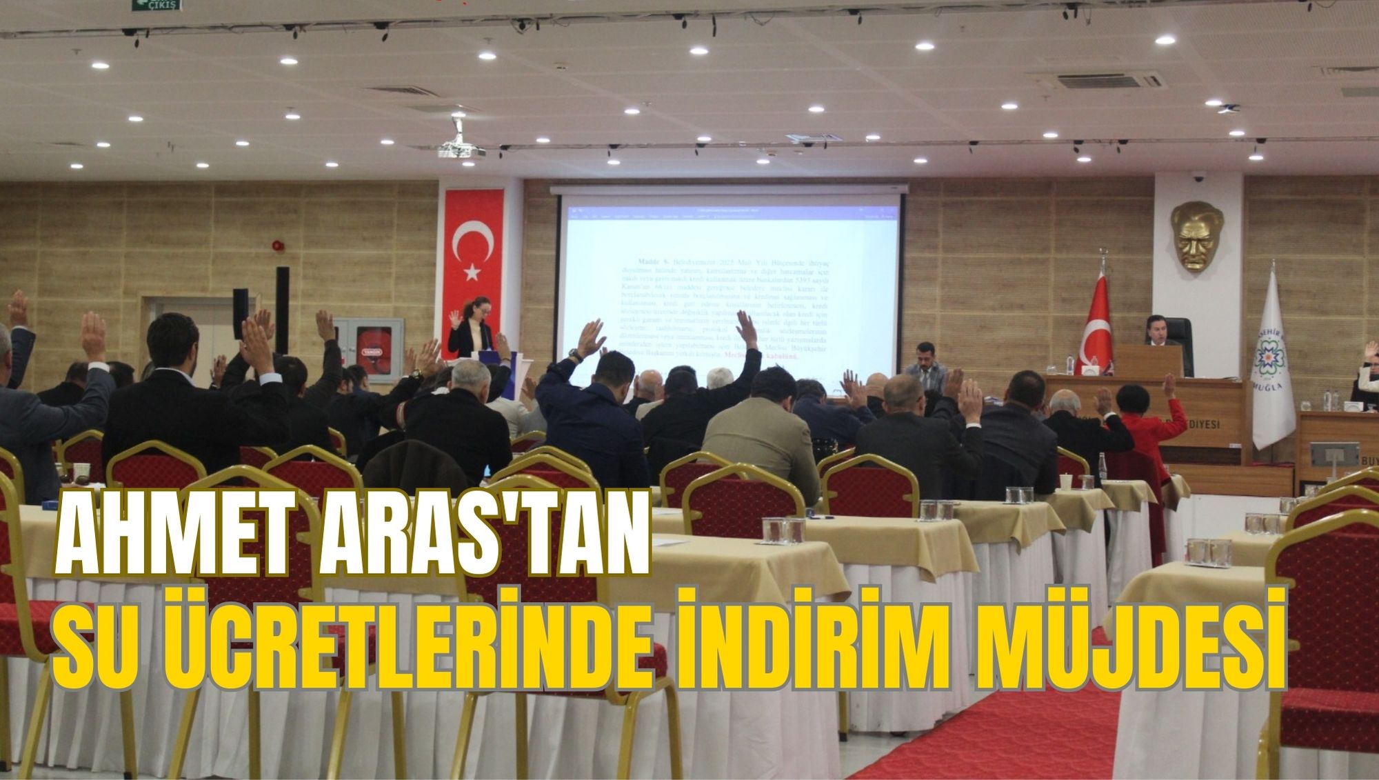 AHMET ARAS'TAN SU ÜCRETLERİNDE İNDİRİM MÜJDESİ