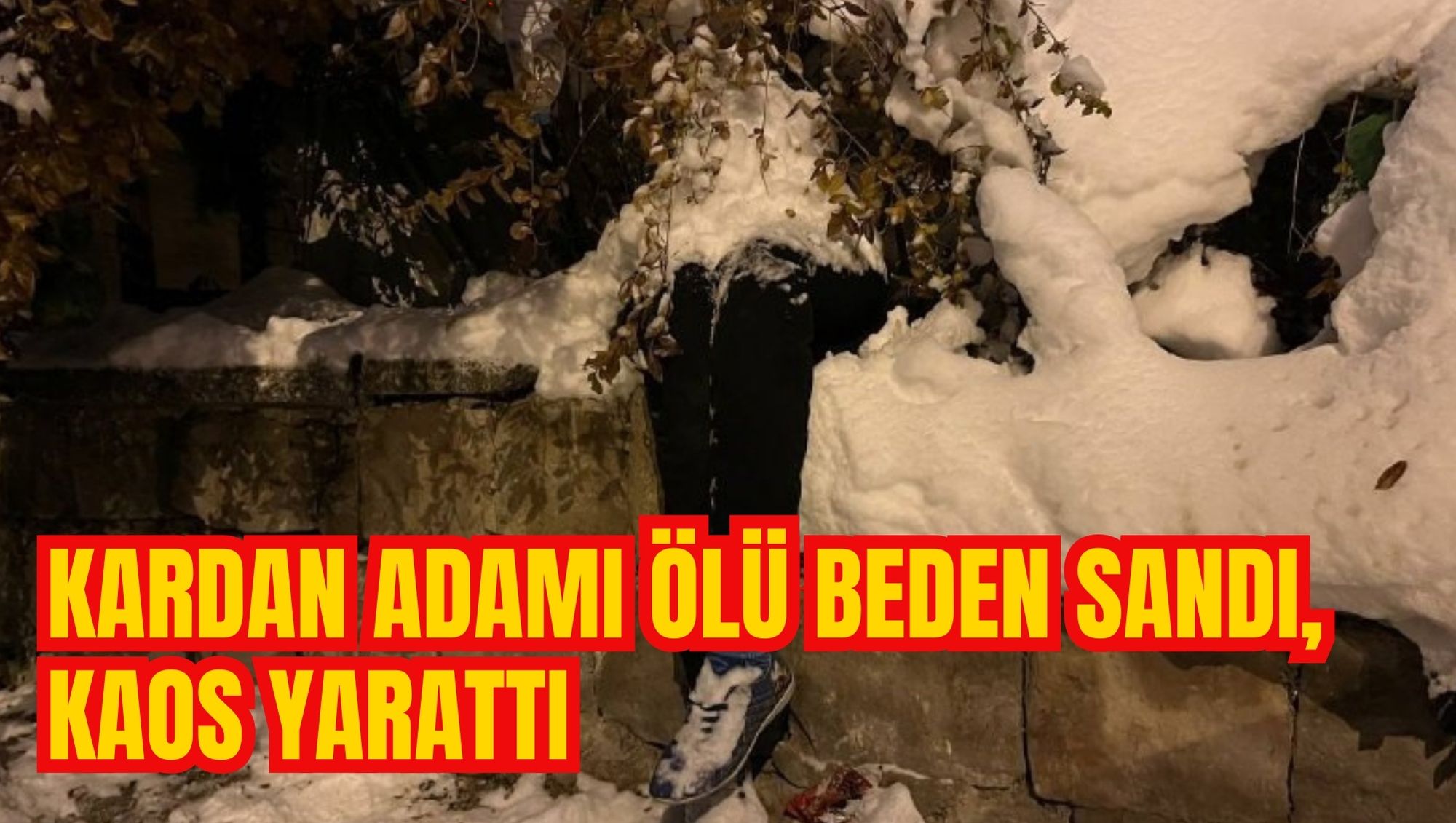 KARDAN ADAMI ÖLÜ BEDEN SANDI, KAOS YARATTI