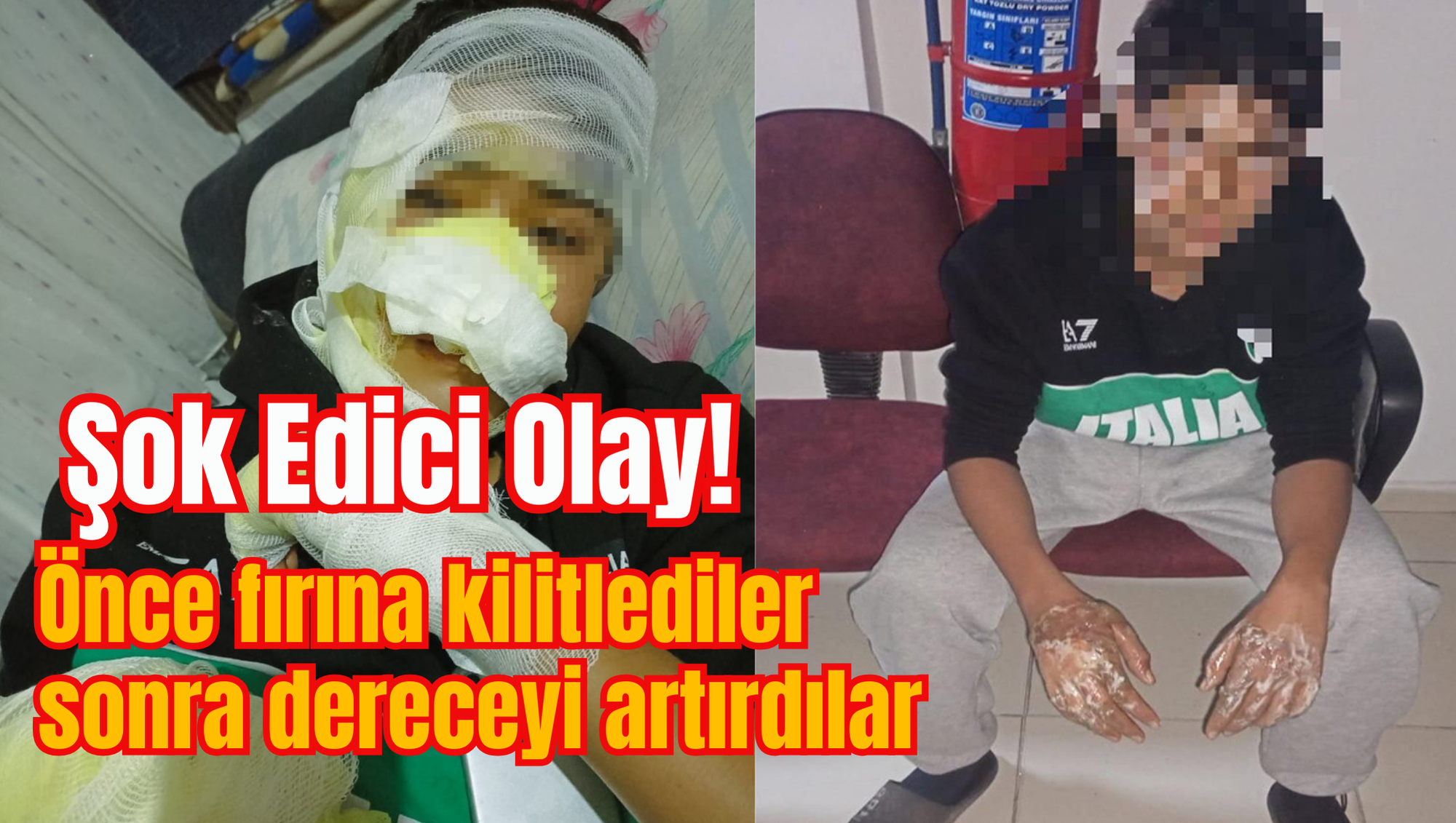 Şok Edici Olay! Önce fırına kilitlediler sonra dereceyi artırdılar