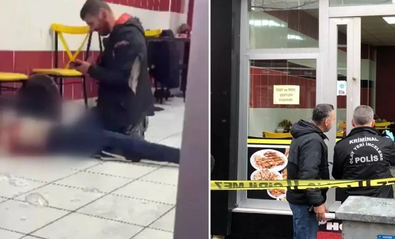 Yerde acı çeken karısının başında ölmesini bekledi!