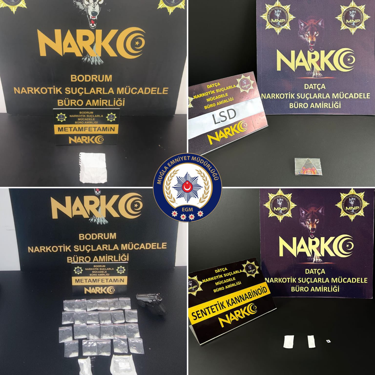 Muğla Polisi yasaklı madde tacirlerine nefes aldırmıyor