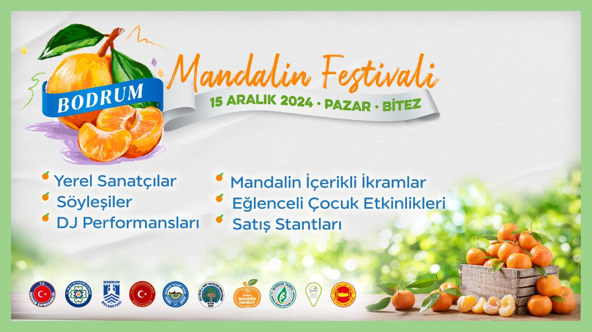 BODRUM’DA GELENEKSEL MANDALİNA FESTİVALİ BAŞLIYOR