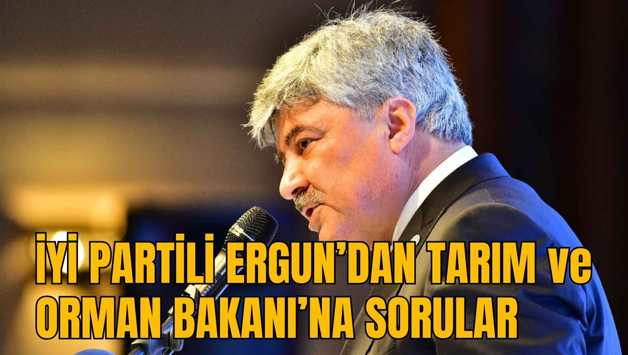 İYİ PARTİLİ ERGUN’DAN TARIM ve ORMAN BAKANI’NA SORULAR