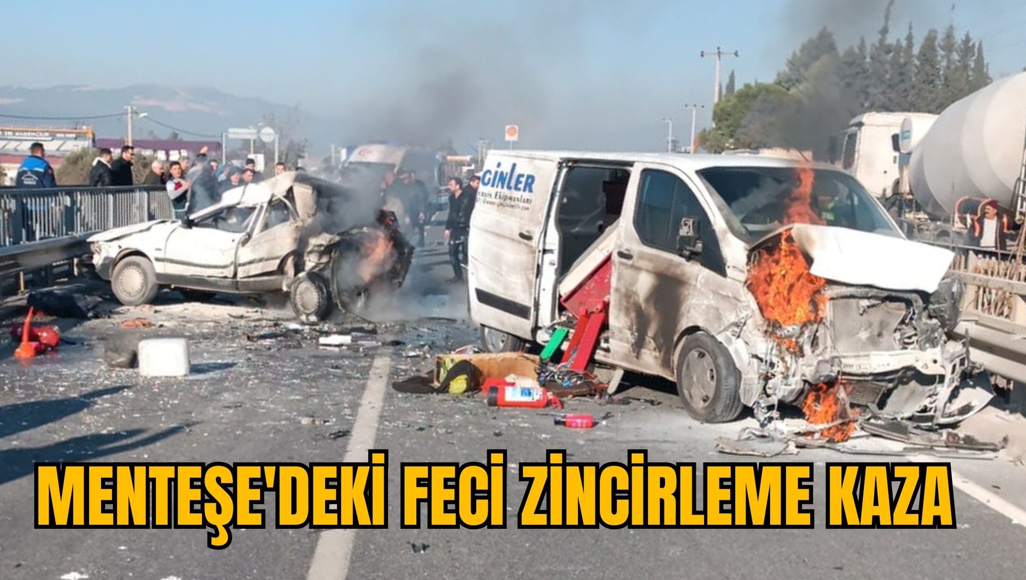 MENTEŞE'DEKİ FECİ ZİNCİRLEME KAZA
