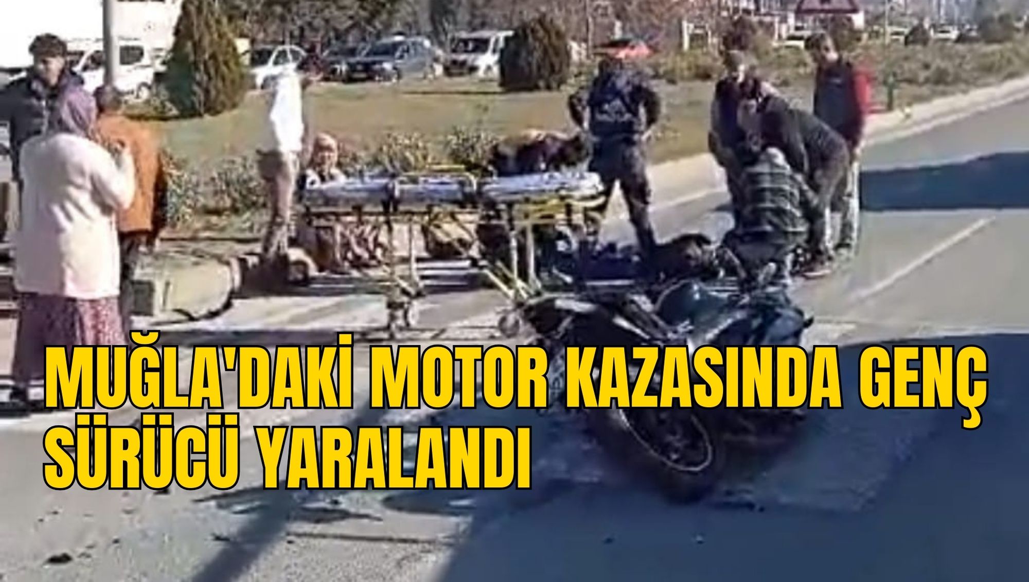 MUĞLA'DAKİ MOTOR KAZASINDA GENÇ SÜRÜCÜ YARALANDI