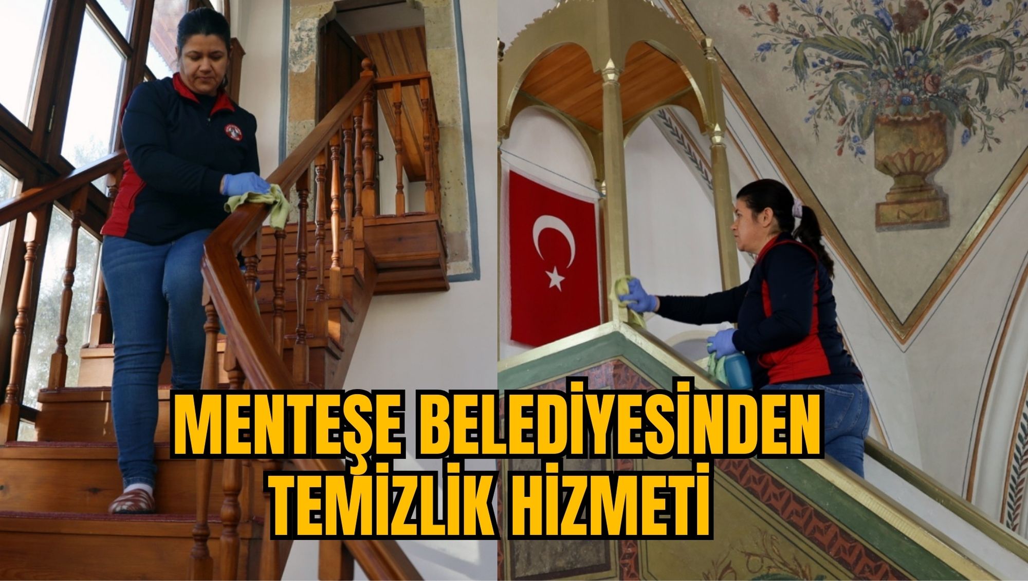 MENTEŞE BELEDİYESİNDEN TEMİZLİK HİZMETİ