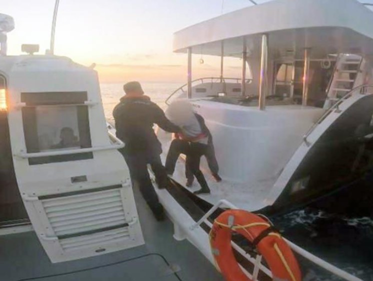 Bodrum'da teknede korku dolu anlar!