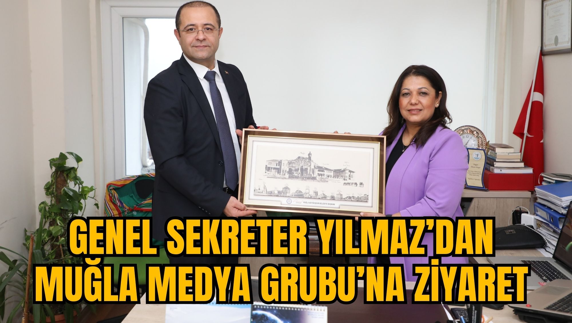 GENEL SEKRETER YILMAZ’DAN MUĞLA MEDYA GRUBU’NA ZİYARET
