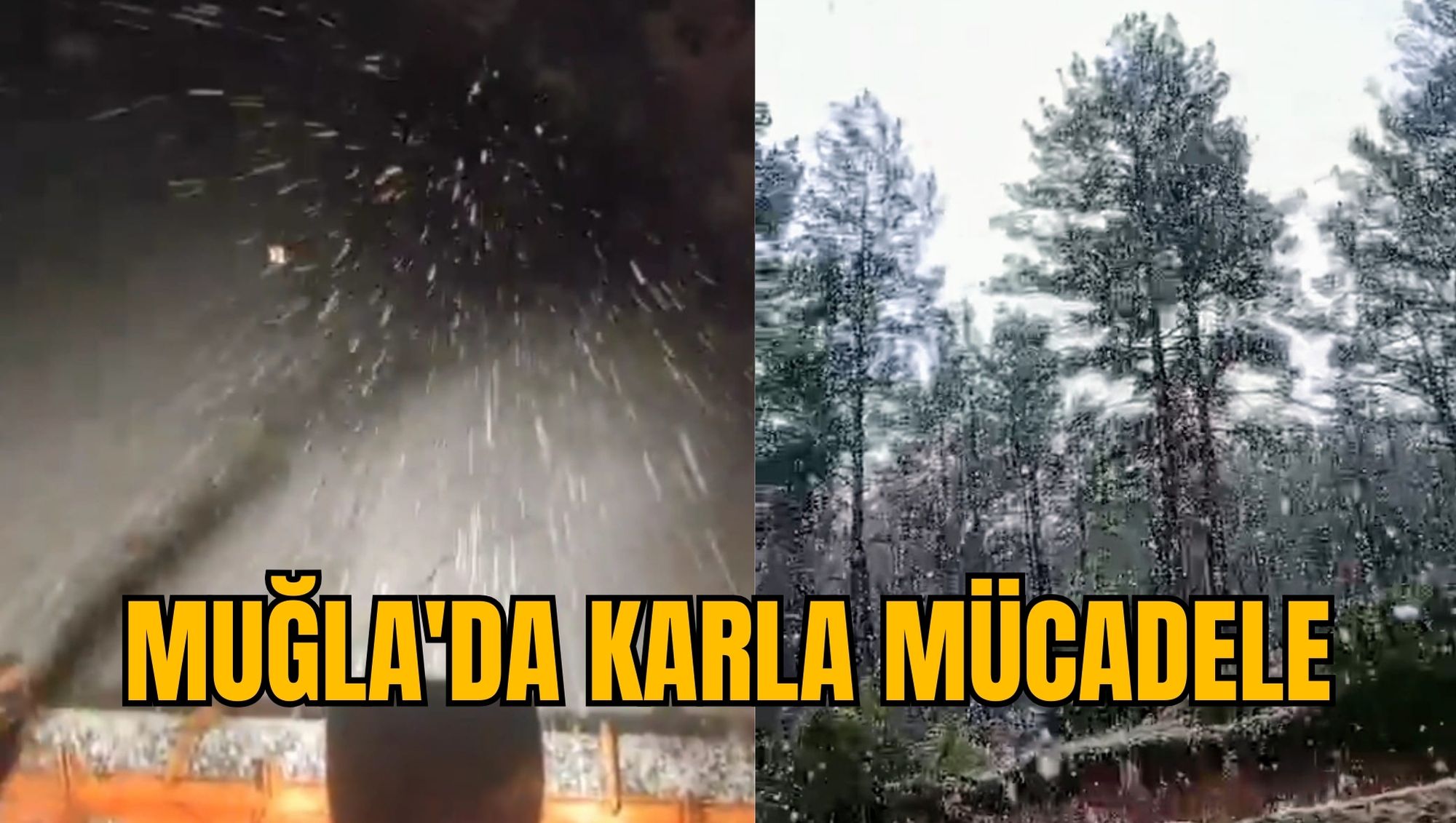 Muğla'da Karla Mücadele