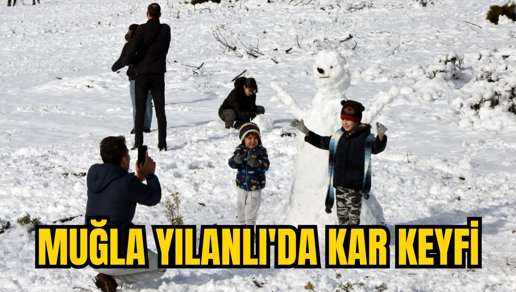 MUĞLA YILANLI'DA KAR KEYFİ