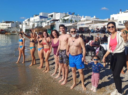 Bodrum'da yeni yılın ilk günü deniz keyfi