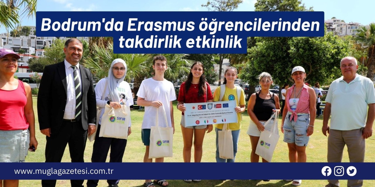 Bodrum'da Erasmus öğrencilerinden takdirlik etkinlik