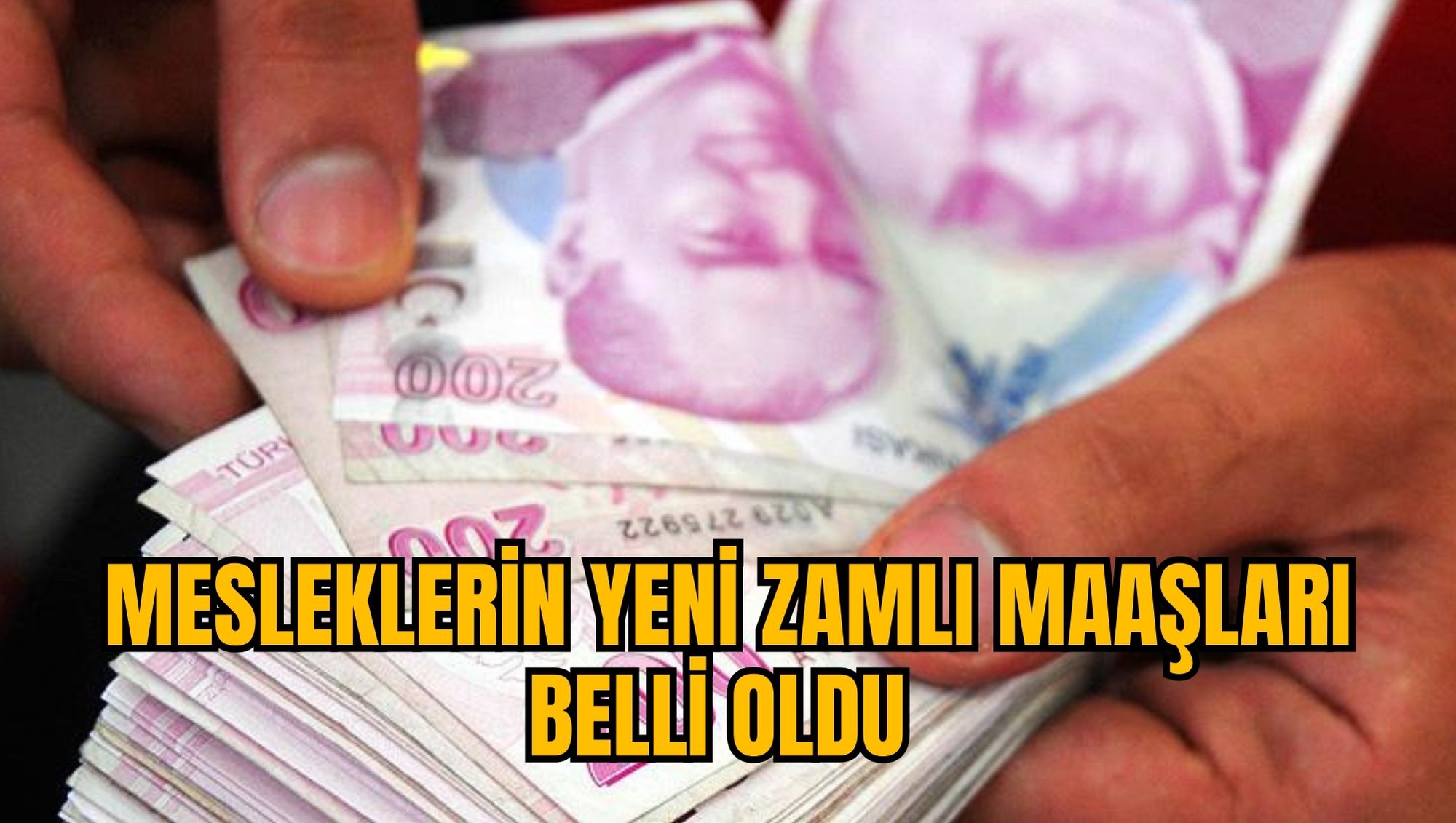 MESLEKLERİN YENİ ZAMLI MAAŞLARI BELLİ OLDU