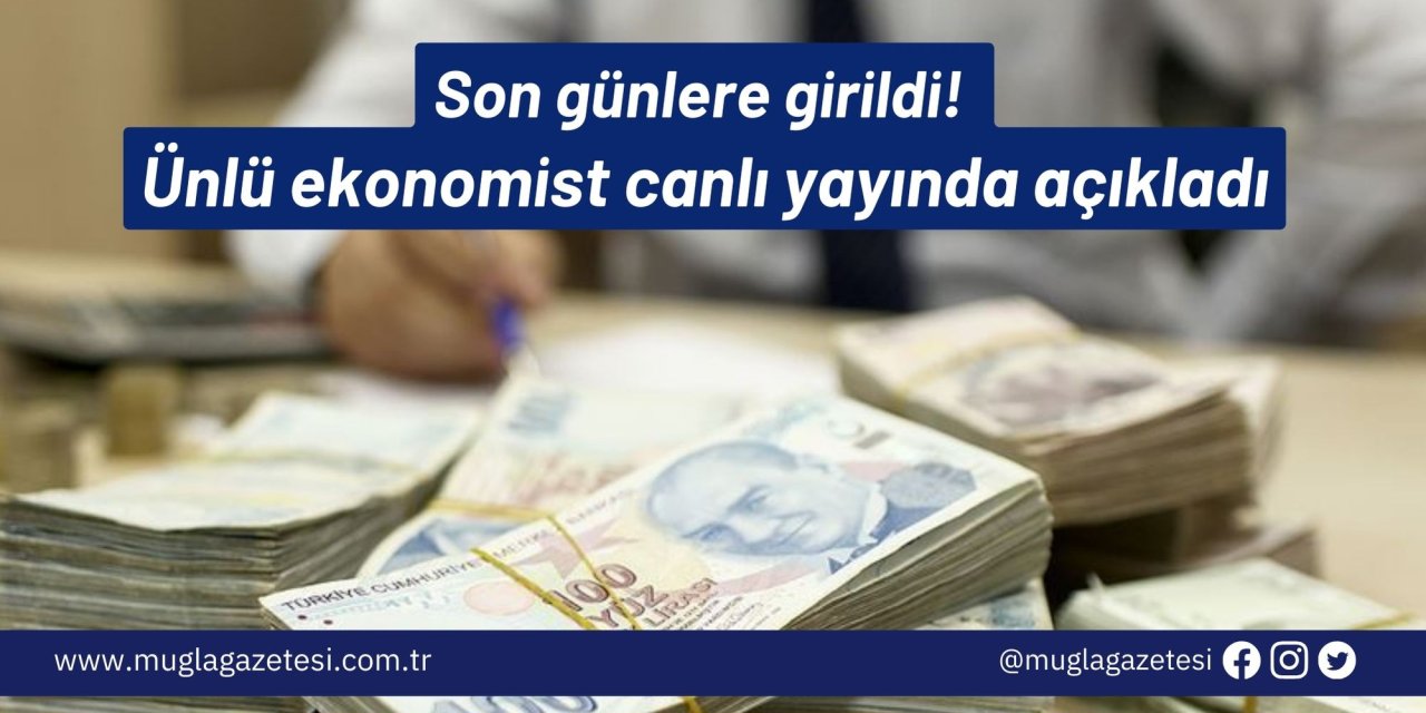 Son günlere girildi! Ünlü ekonomist canlı yayında açıkladı