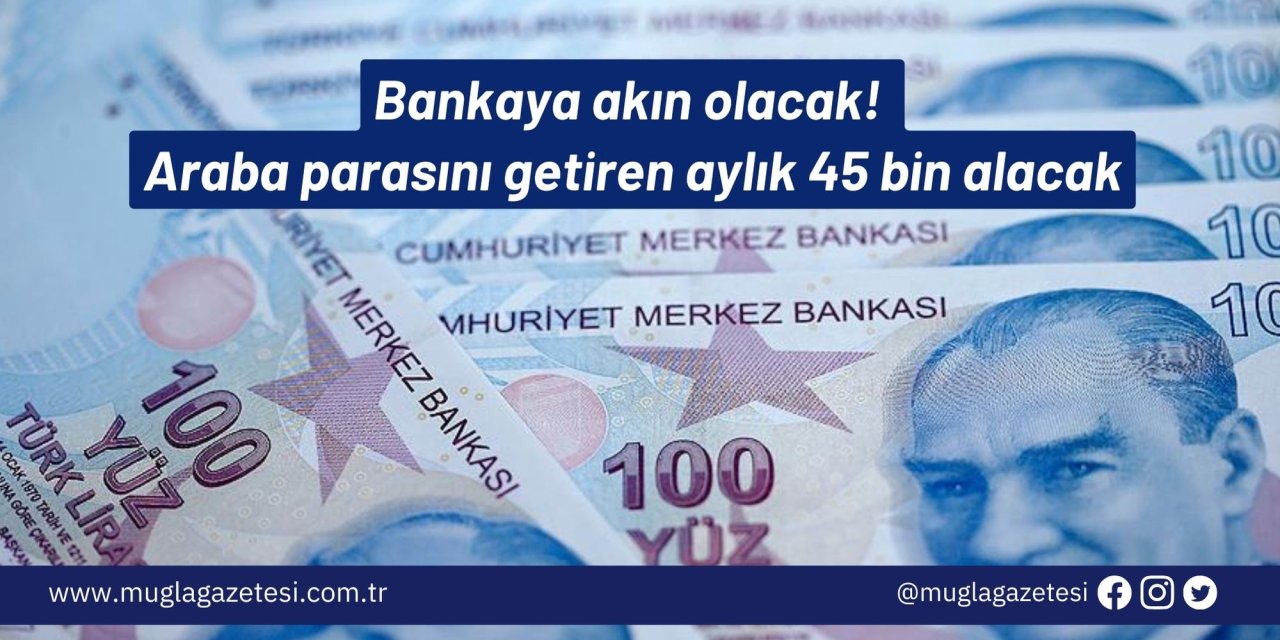 Bankaya akın olacak! Araba parasını getiren aylık 45 bin alacak