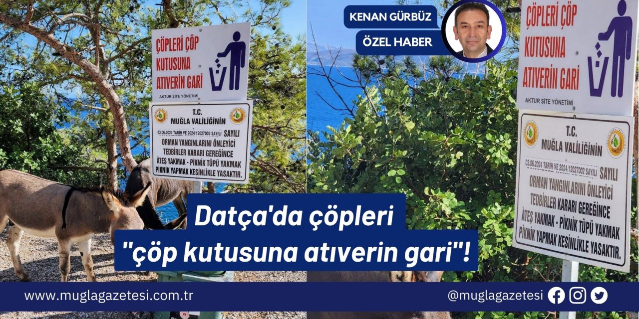 Datça'da çöpleri "çöp kutusuna atıverin gari"!