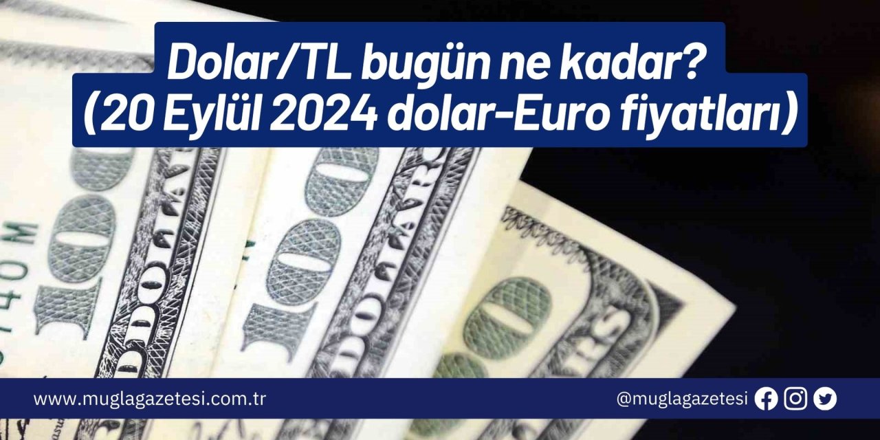 Dolar/TL bugün ne kadar? (20 Eylül 2024 dolar-Euro fiyatları)