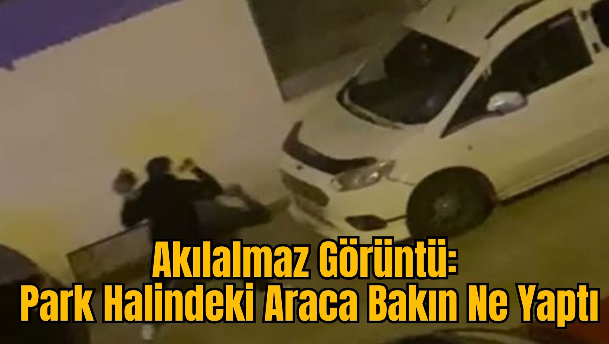 Akılalmaz Görüntü: Park Halindeki Araca Bakın Ne Yaptı