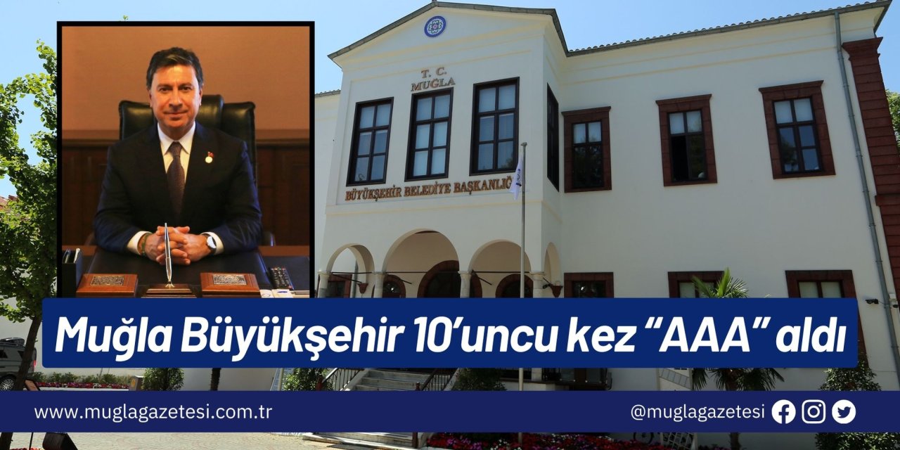 Muğla Büyükşehir 10’uncu kez “AAA” aldı