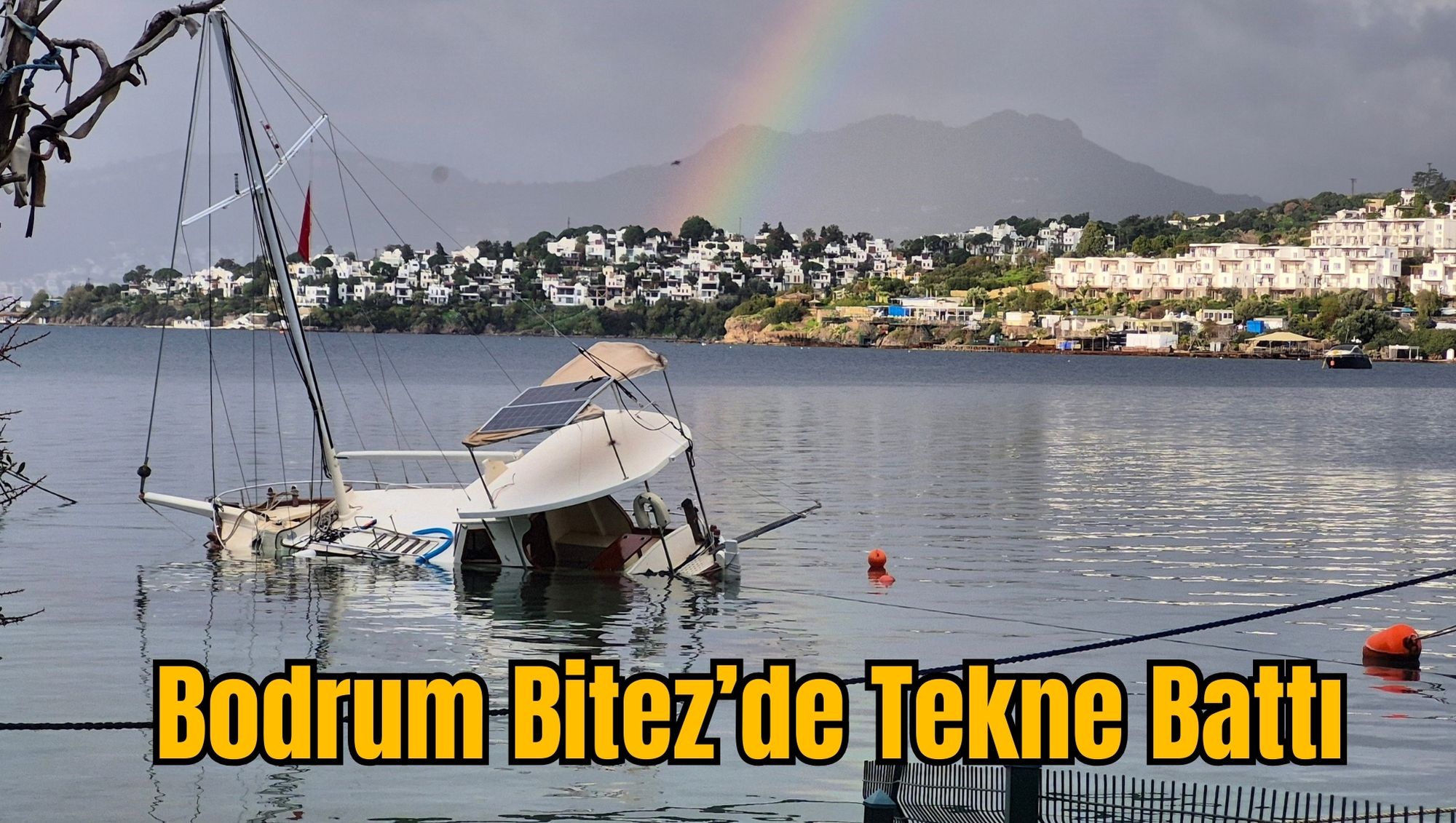 Bodrum Bitez’de Tekne Battı