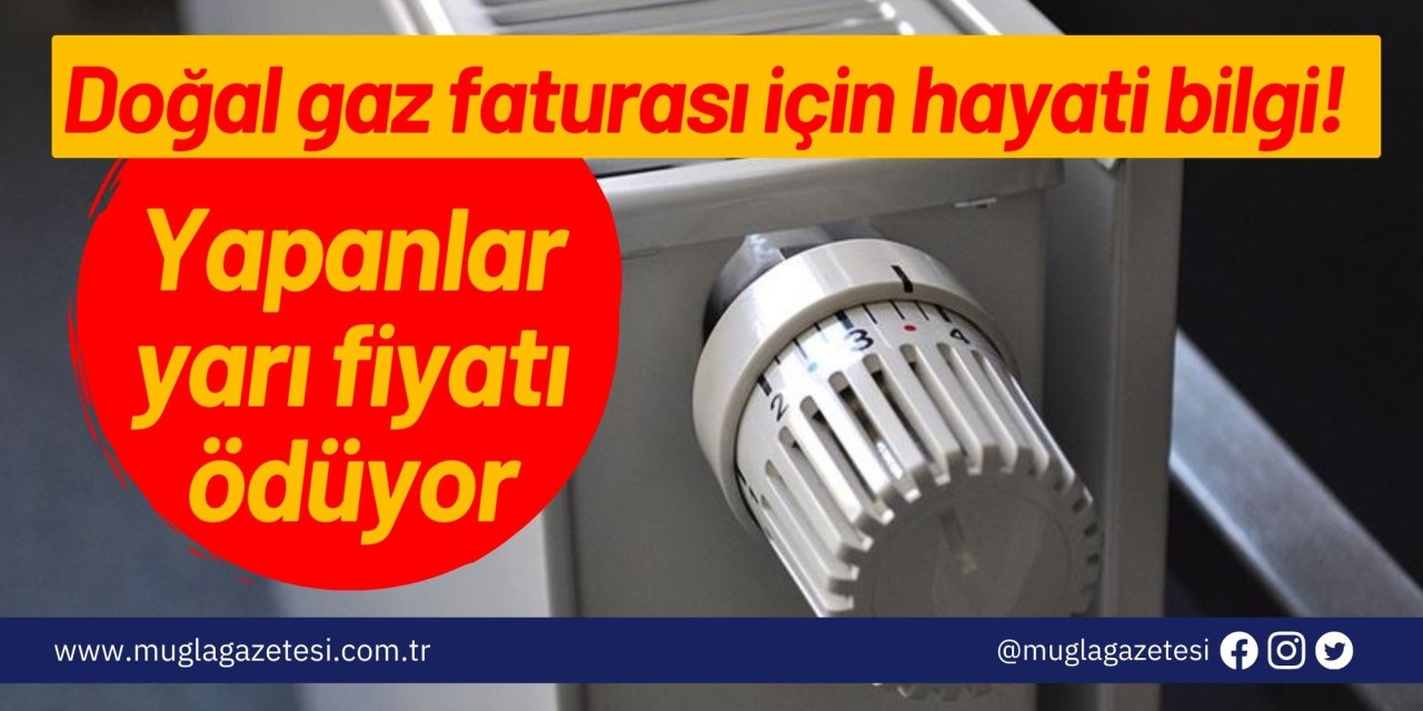 Doğal gaz faturası için hayati bilgi! Yapanlar yarı fiyatı ödüyor