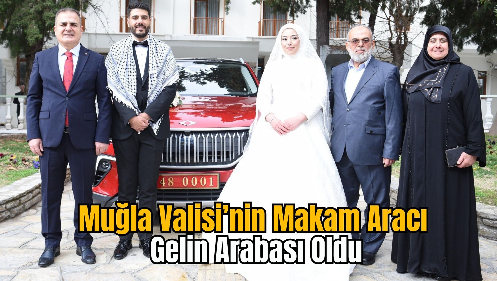 Muğla Valisi’nin Makam Aracı Gelin Arabası Oldu