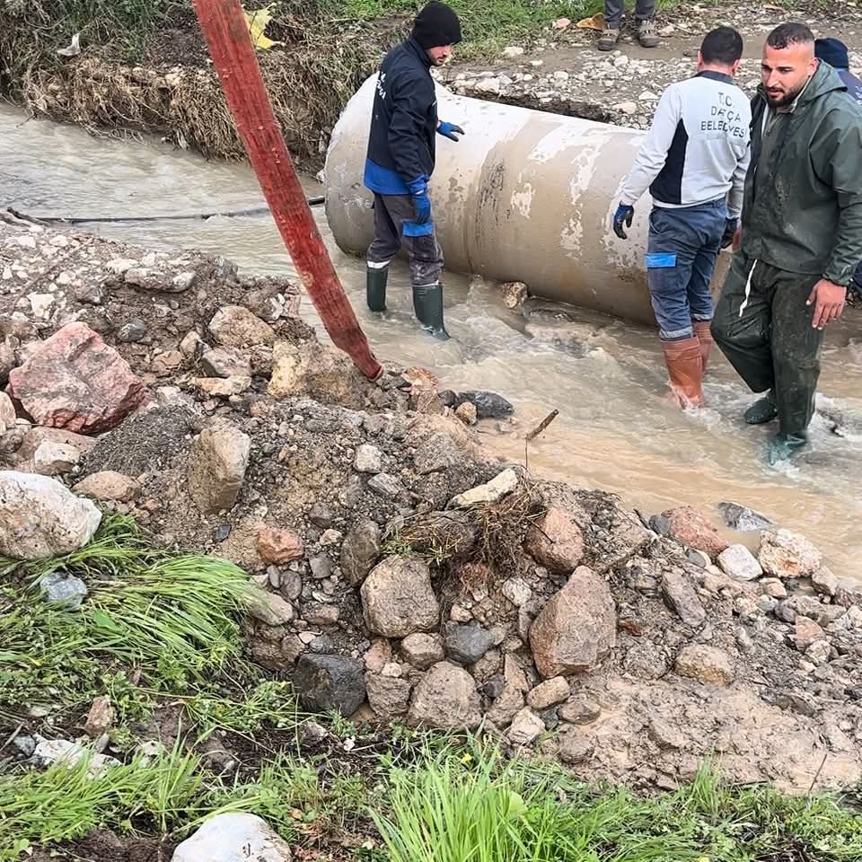 Datça'yı Yağış Vurdu