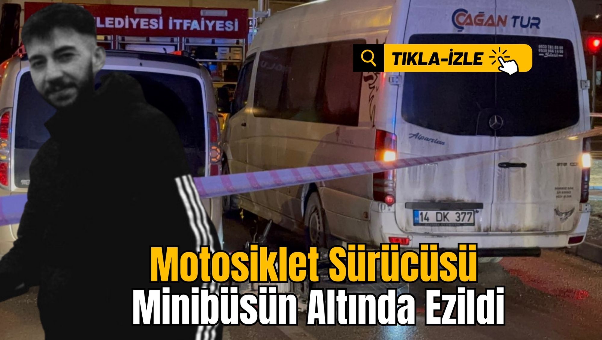 Motosiklet Sürücüsü Minibüsün Altında Ezildi