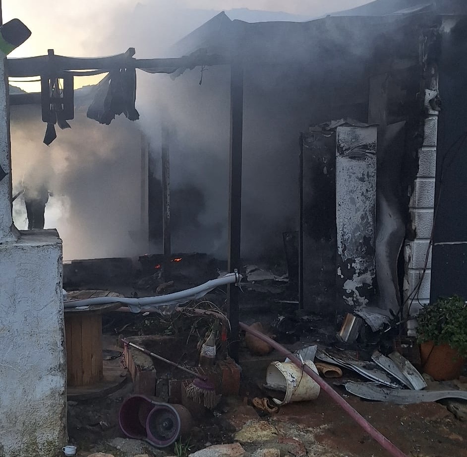 Bodrum’da Prefabrik Ev Yangında Küle Döndü