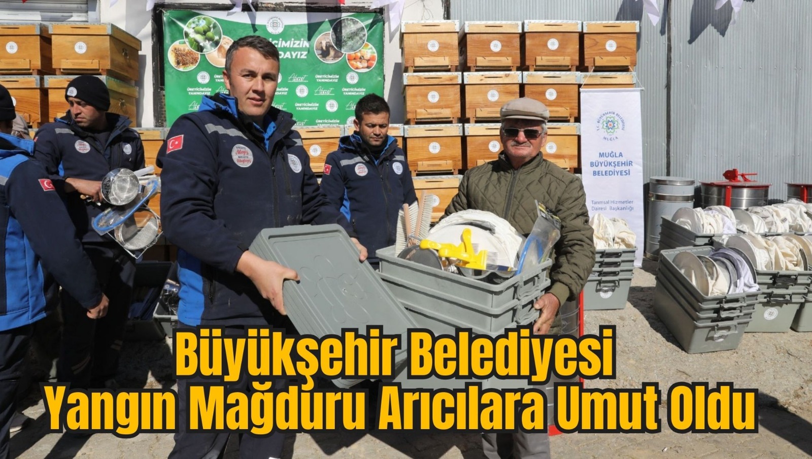 Büyükşehir Belediyesi Yangın Mağduru Arıcılara Umut Oldu