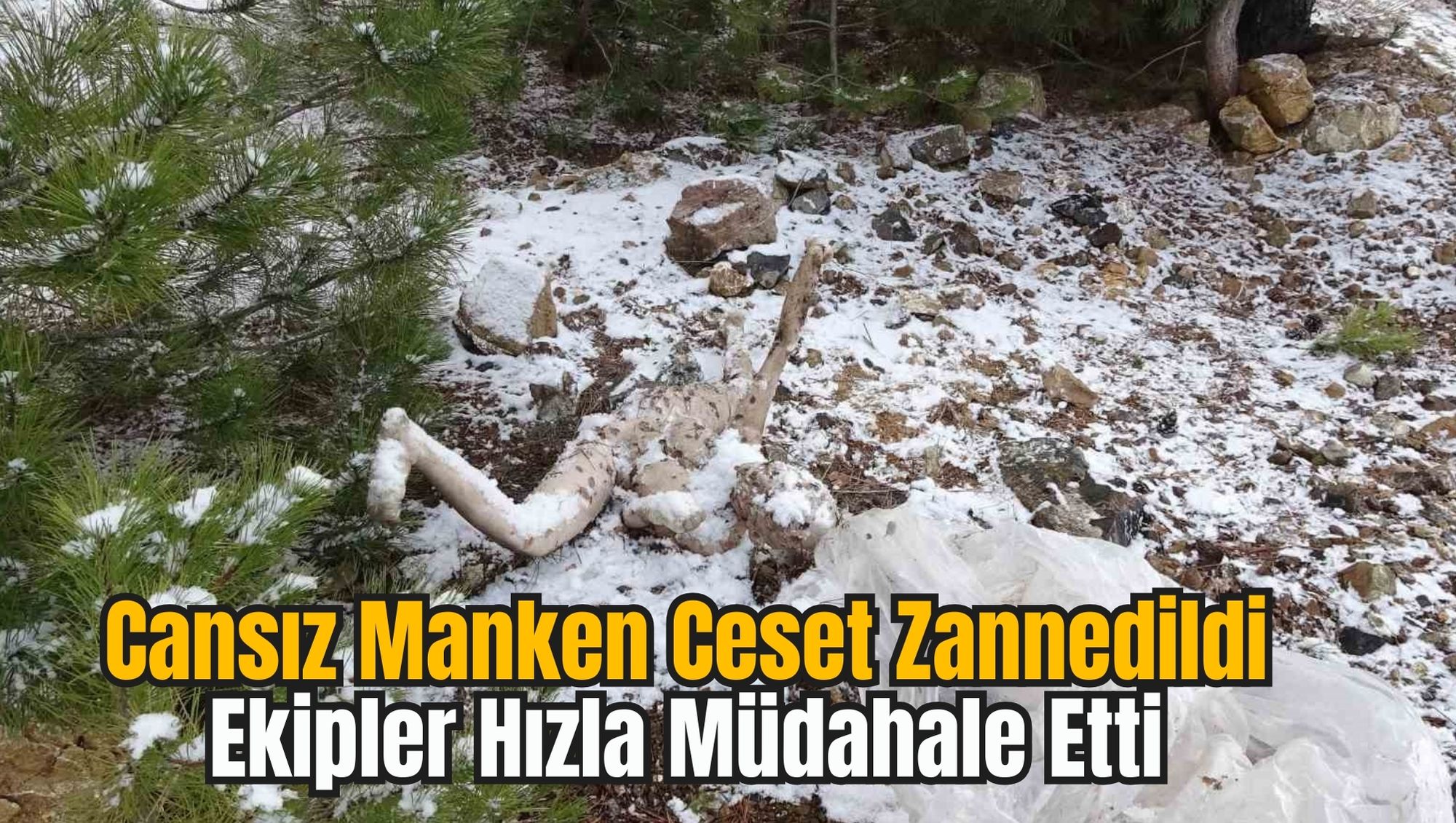 Cansız Manken Ceset Zannedildi, Ekipler Hızla Müdahale Etti