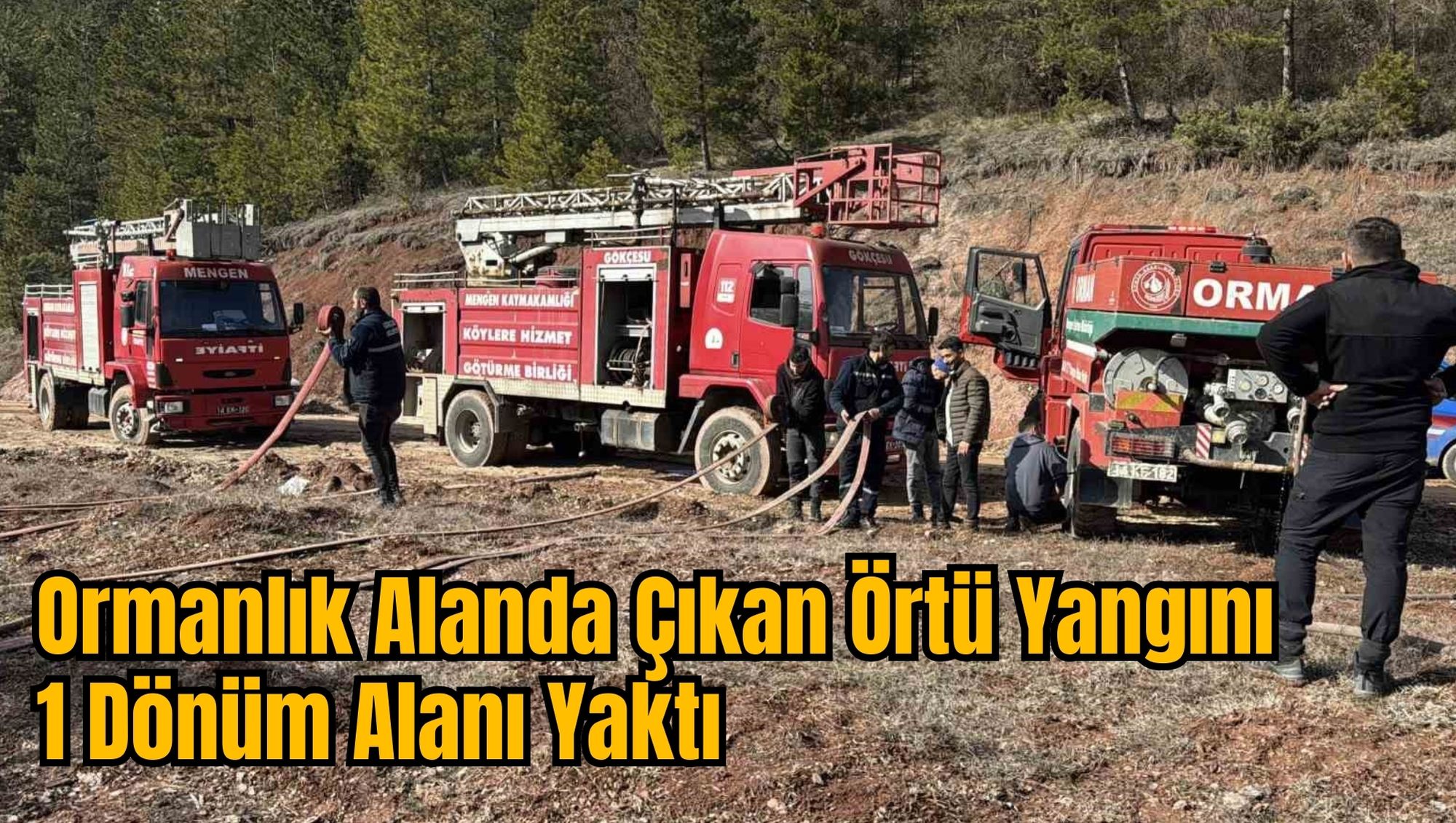 Ormanlık Alanda Çıkan Örtü Yangını 1 Dönüm Alanı Yaktı