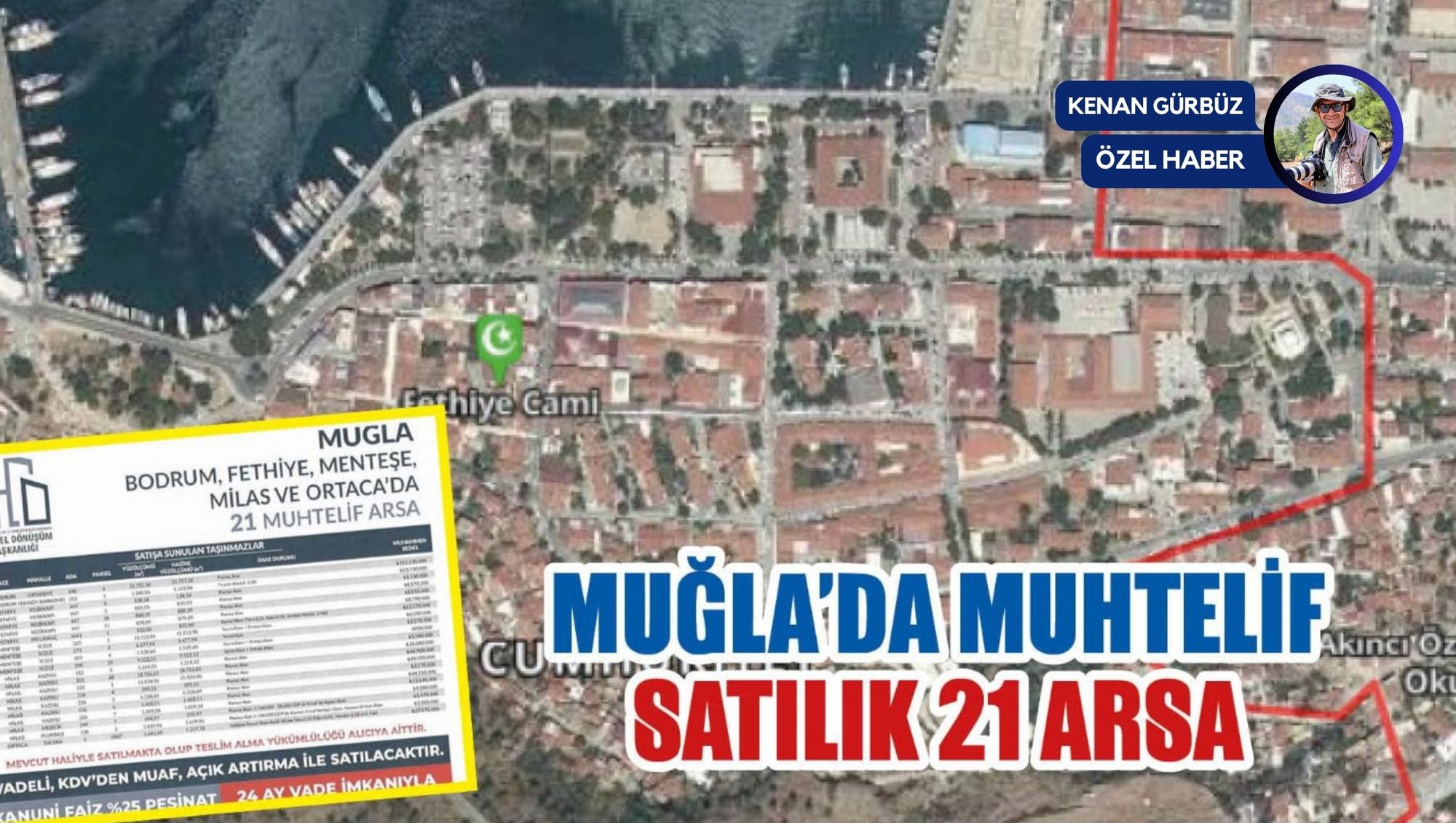 Muğla’da Muhtelif Satılık 21 Arsa