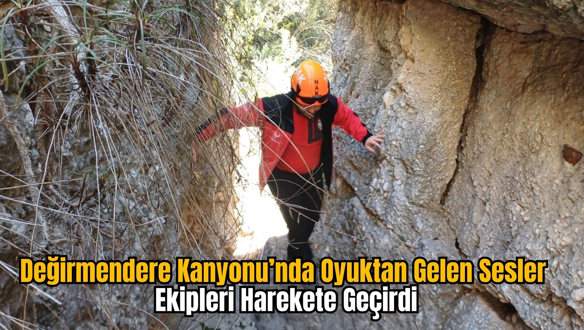 Değirmendere Kanyonu’nda Oyuktan Gelen Sesler Ekipleri Harekete Geçirdi