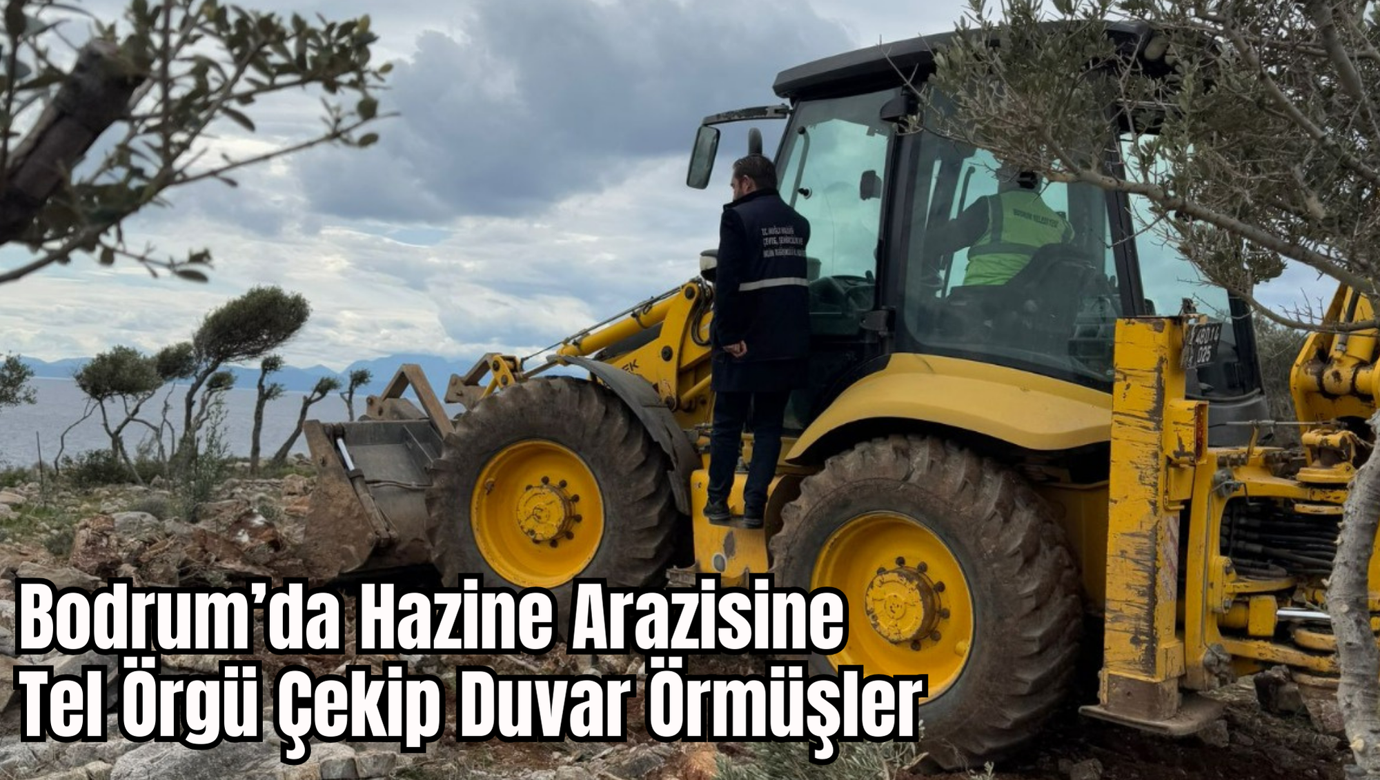 Bodrum’da Hazine Arazisine Tel Örgü Çekip Duvar Örmüşler