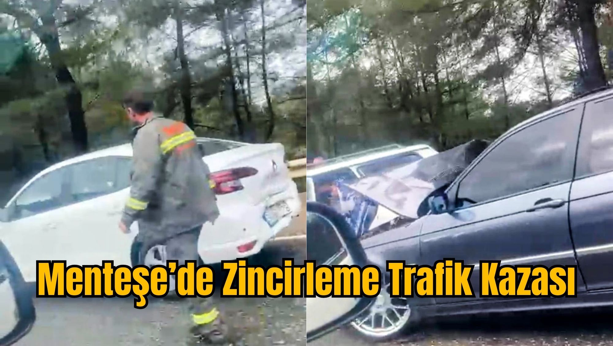 Menteşe’de Zincirleme Trafik Kazası