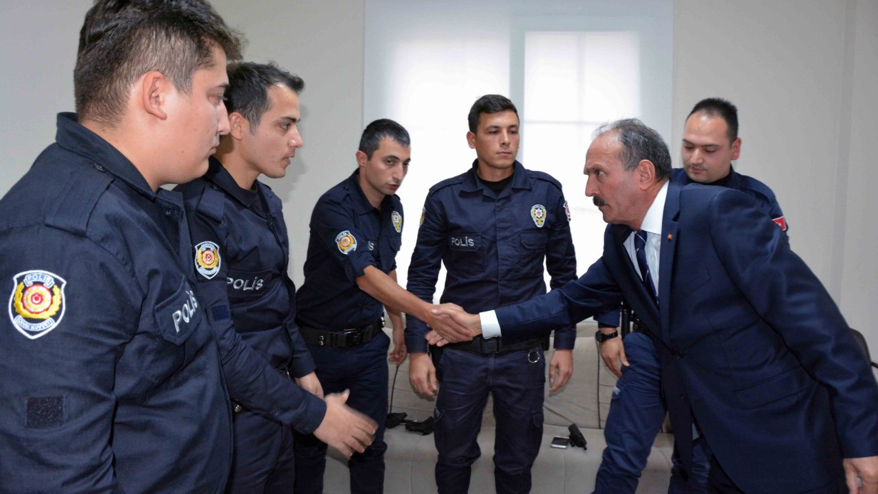 Başkan Saatcı, çevik kuvvete taziye ziyaretinde bulundu