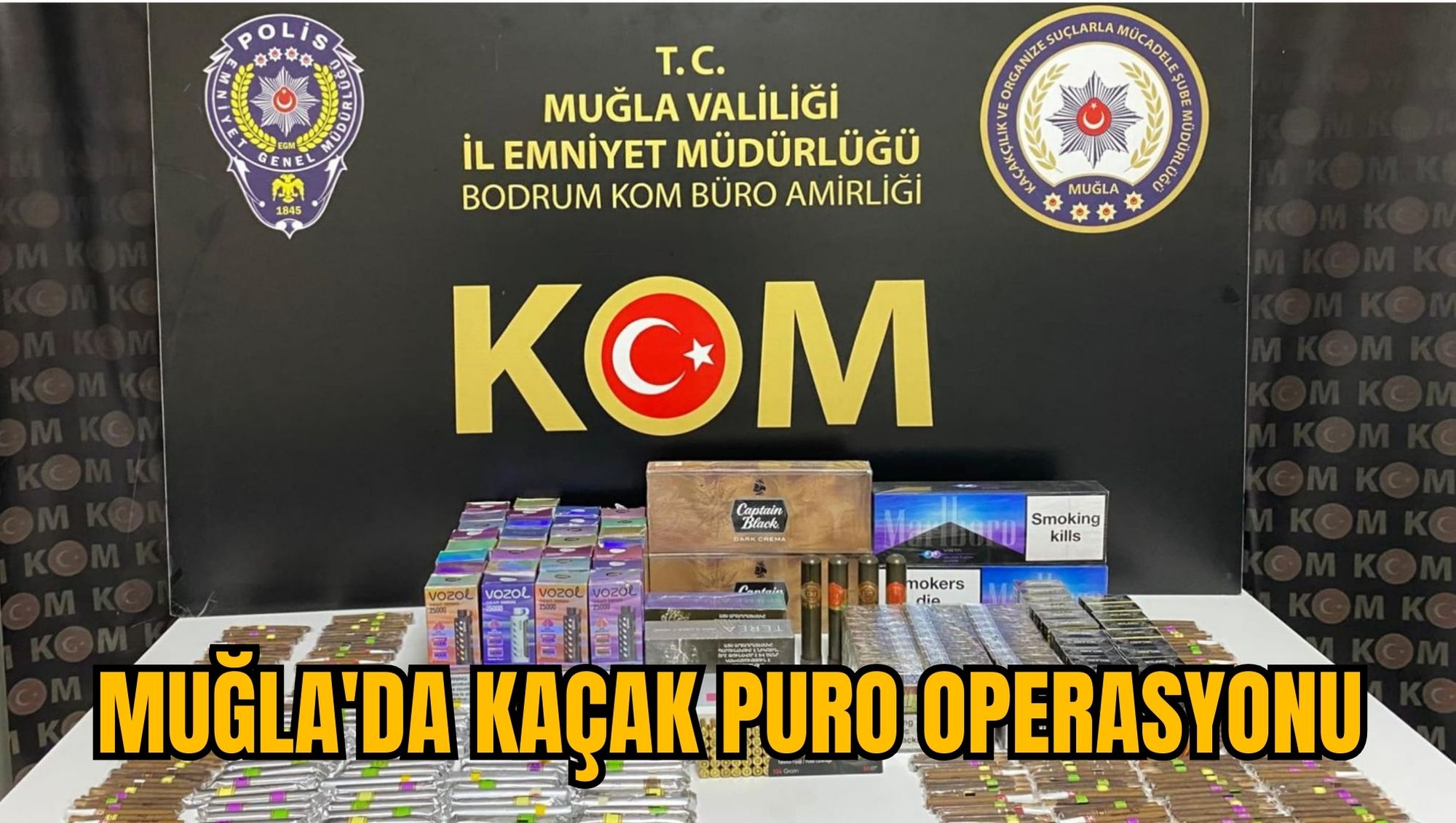Muğla'da Kaçak Puro Operasyonu