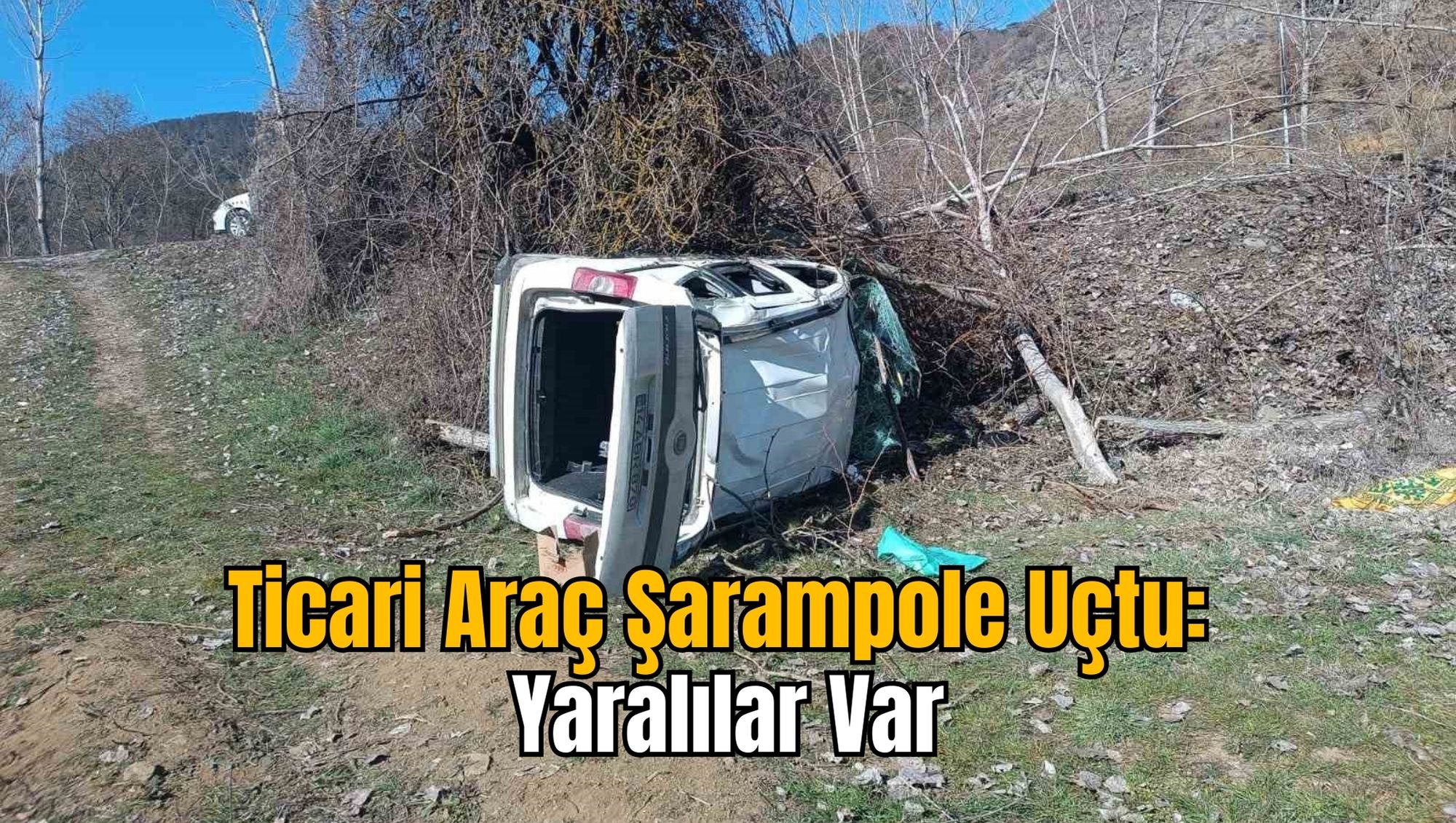 Ticari Araç Şarampole Uçtu: Yaralılar Var