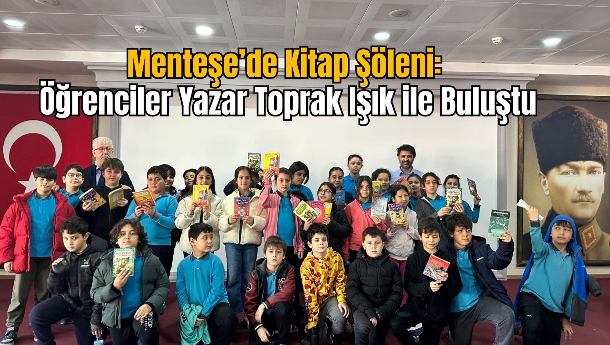 Menteşe’de Kitap Şöleni: Öğrenciler Yazar Toprak Işık ile Buluştu