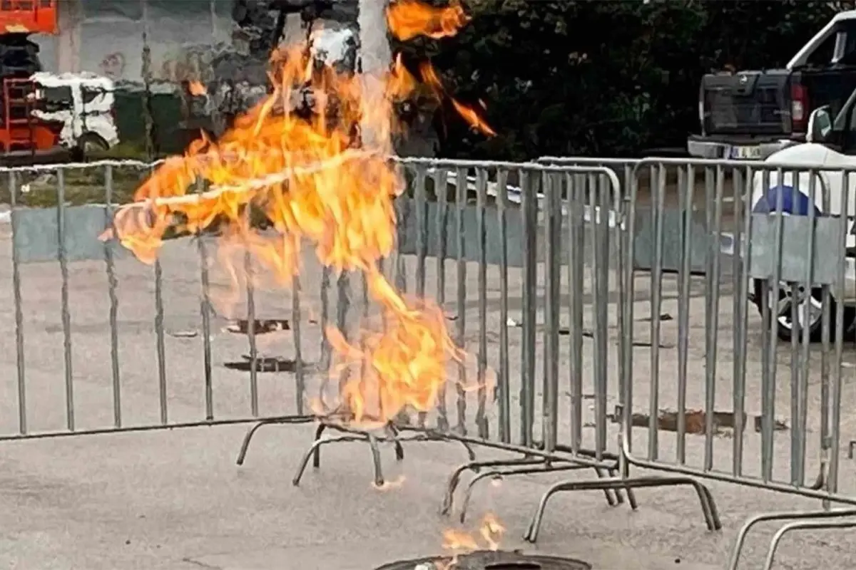 Yer Altından Çıkan Gaz 6 Gündür Yanıyor