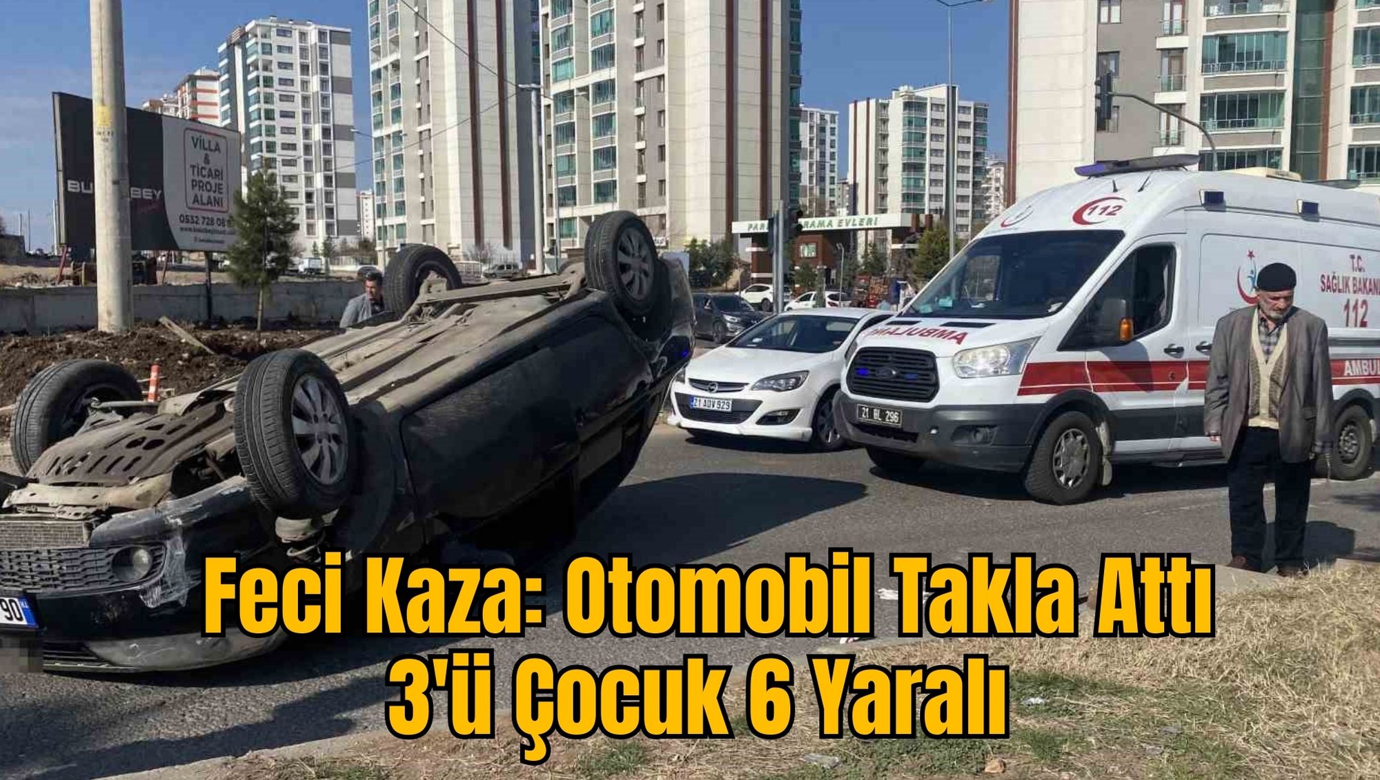 Feci Kaza: Otomobil Takla Attı, 3'ü Çocuk 6 Yaralı