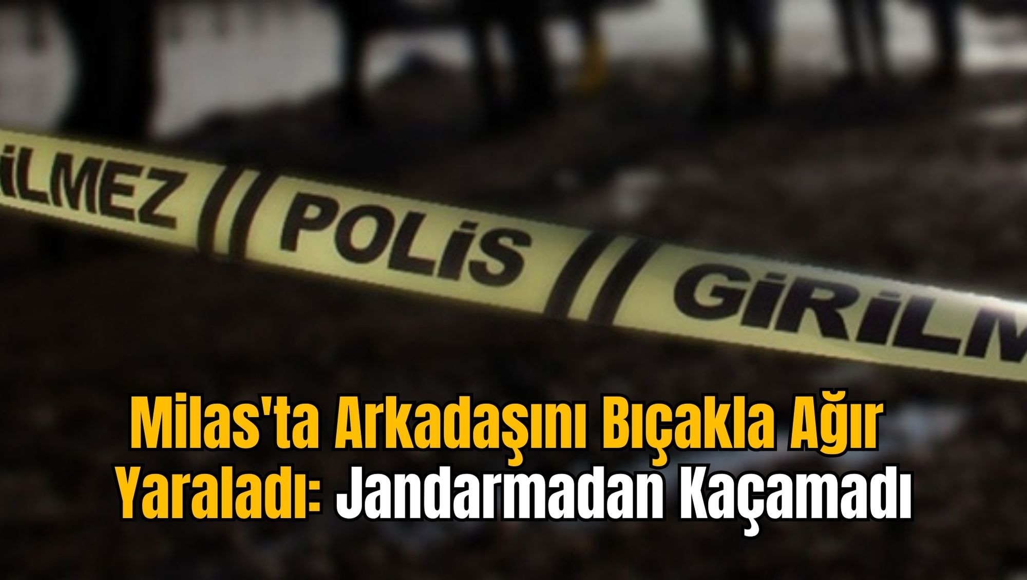 Milas'ta Arkadaşını Bıçakla Ağır Yaraladı: Jandarmadan Kaçamadı